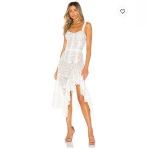 White Bronx and Banco Tiffany Blanc Lace Dress